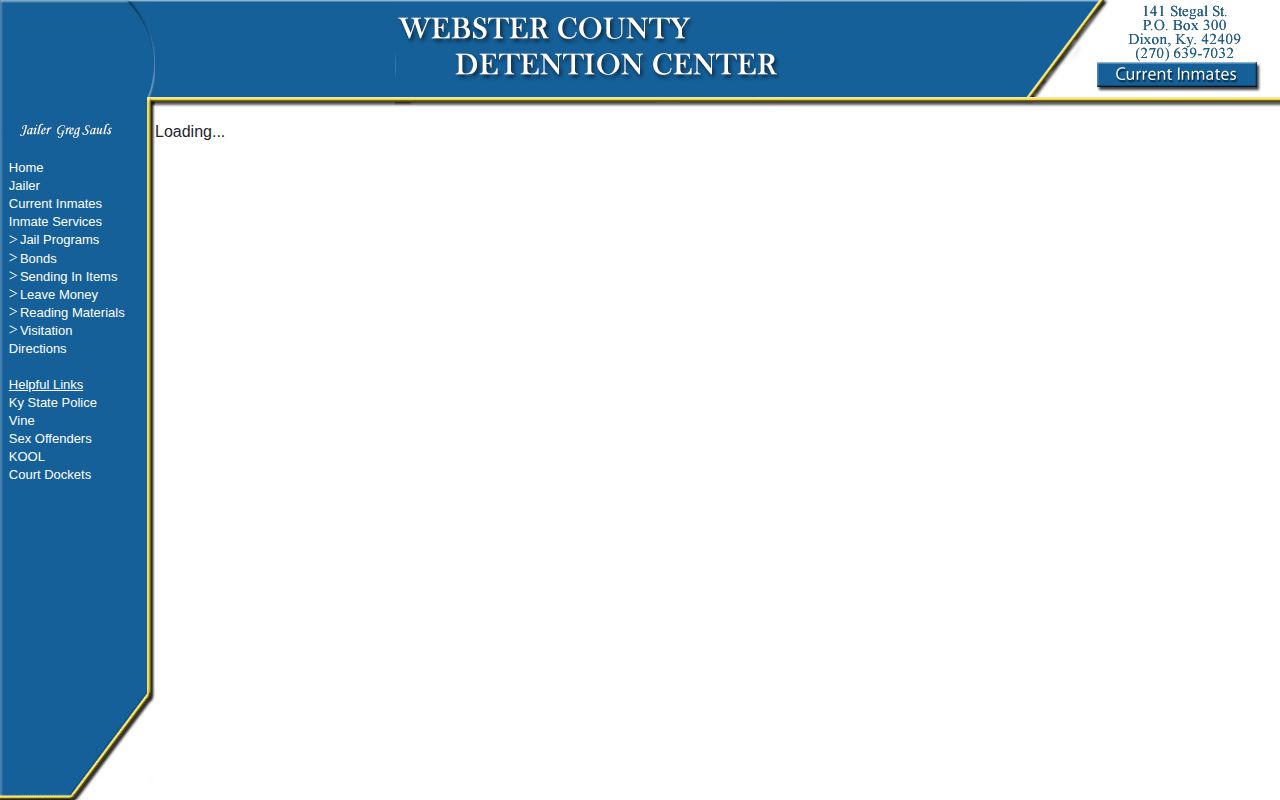 Webster County legacy inmate list linking to current arrest roster